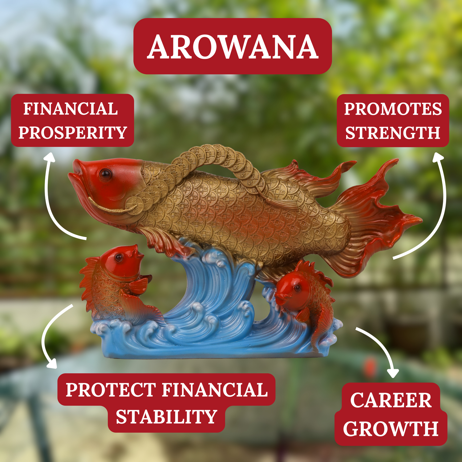 From The Ocean of Treasure - Red Arowana 28cm