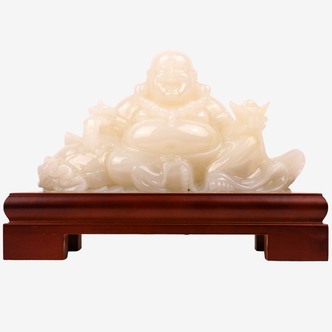 "Bring Endless Happiness" - Jade Laughing Buddha 33cm