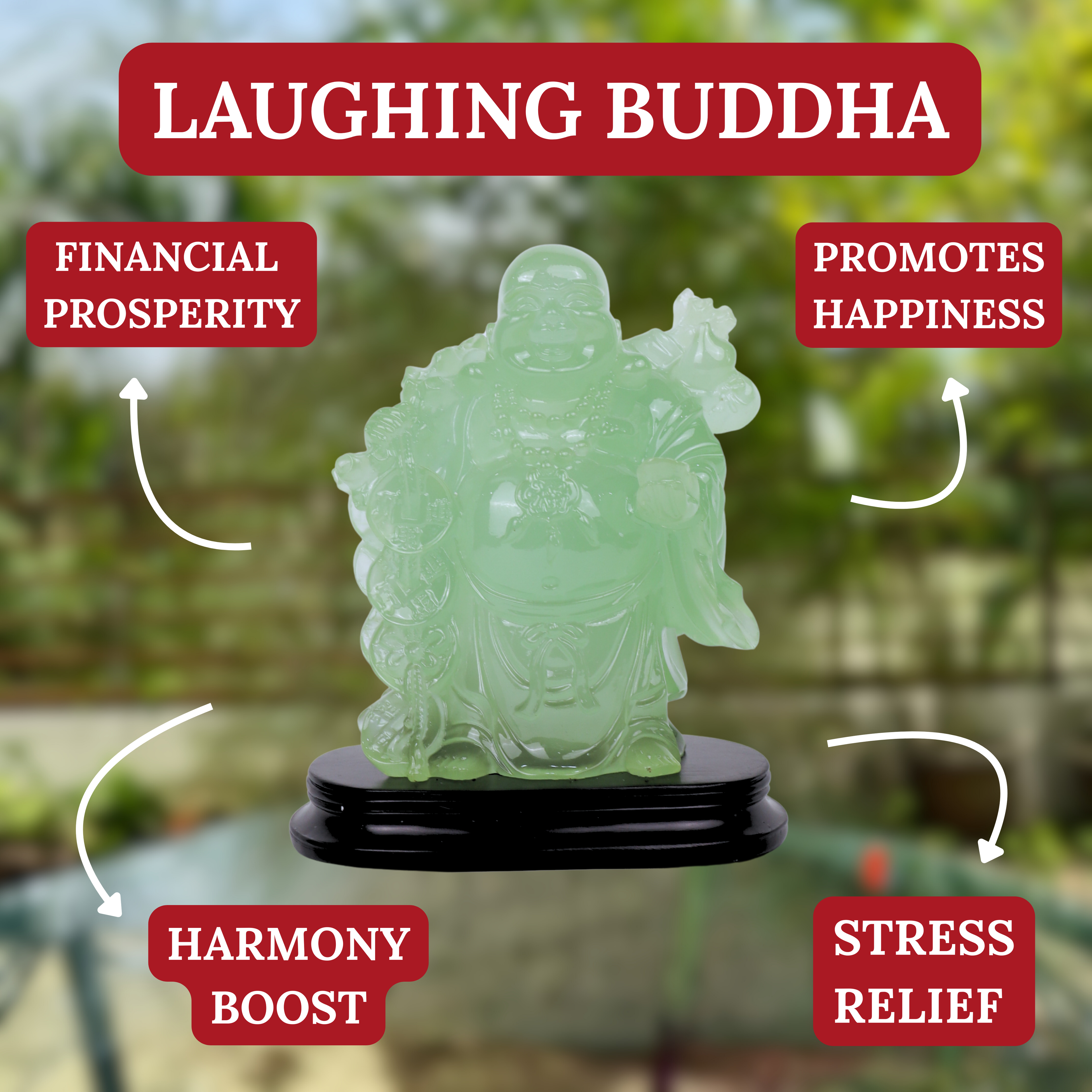 True Happiness Laughing Buddha 16cm
