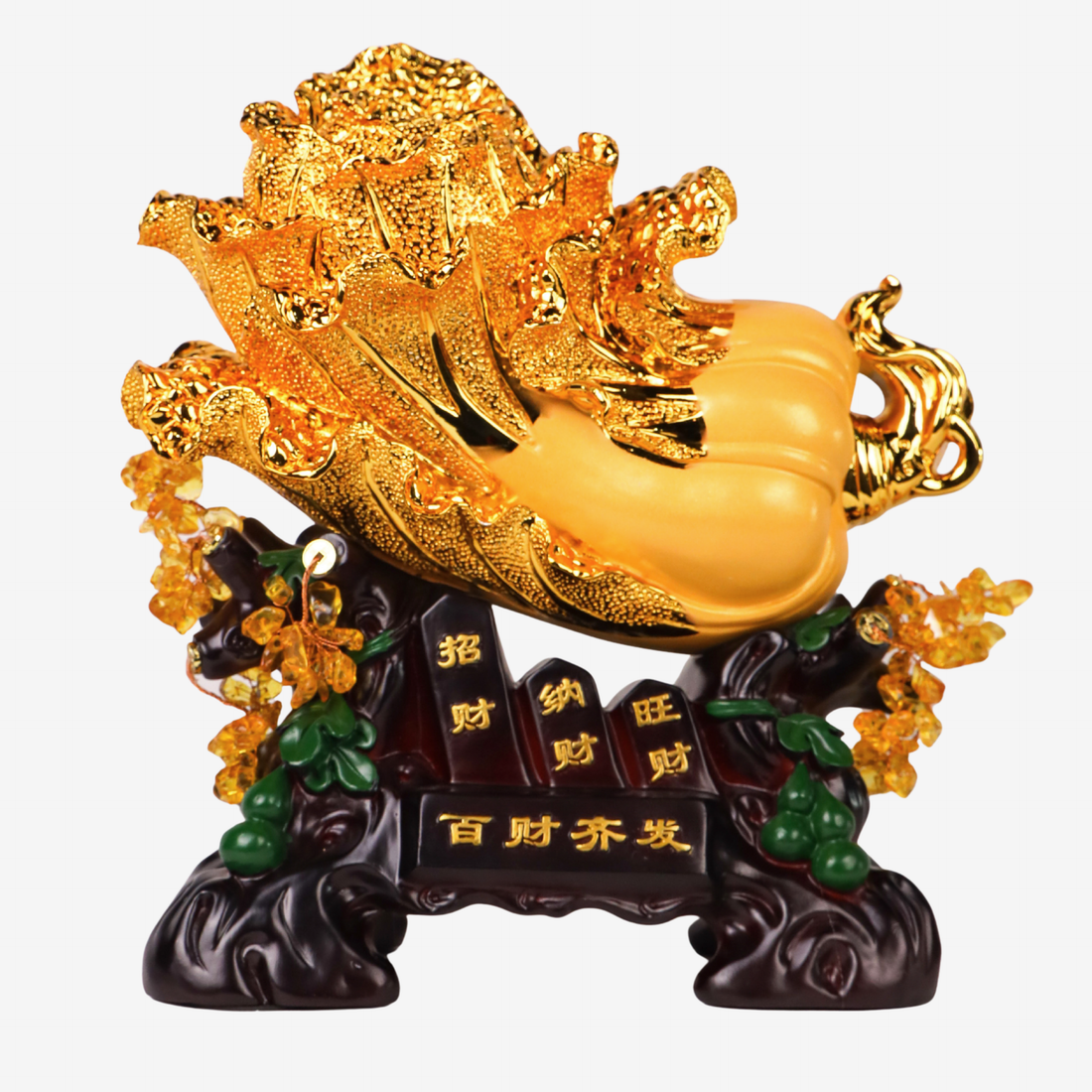 Golden Wealth Cabbage for Money Attraction 38cm