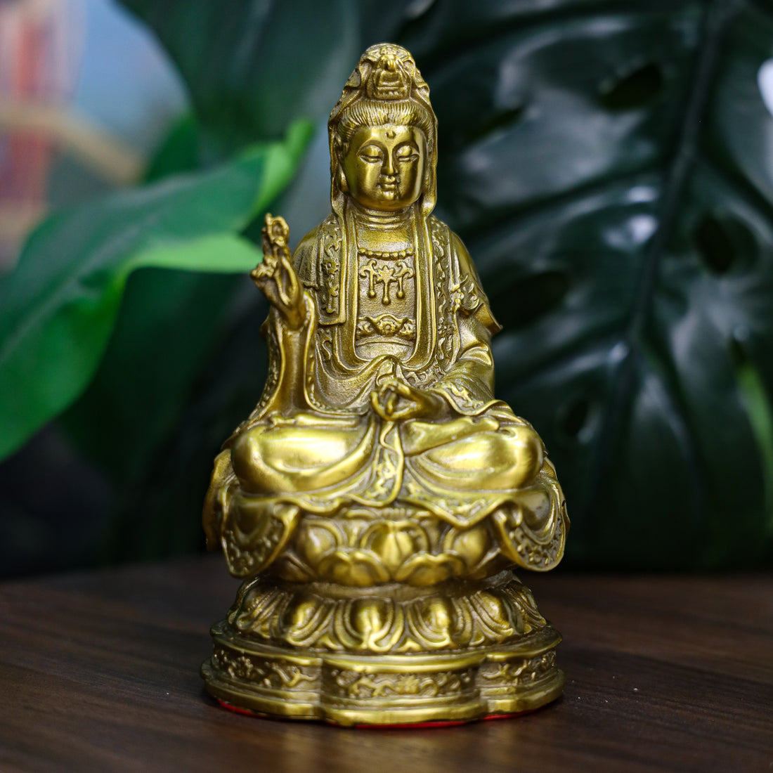 Brass Guan Yin of Grace &amp; Mercy 17cm