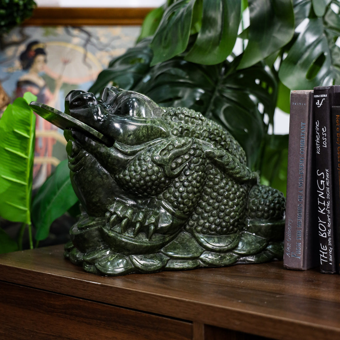 Master of Fortune Heavyweight Jade Frog 33cm