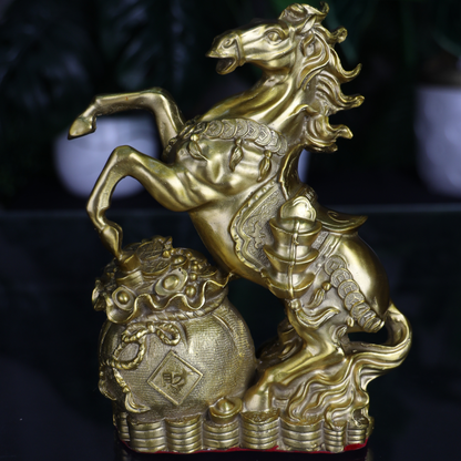Galloping Glory Brass Stallion Victory Horse 26cm