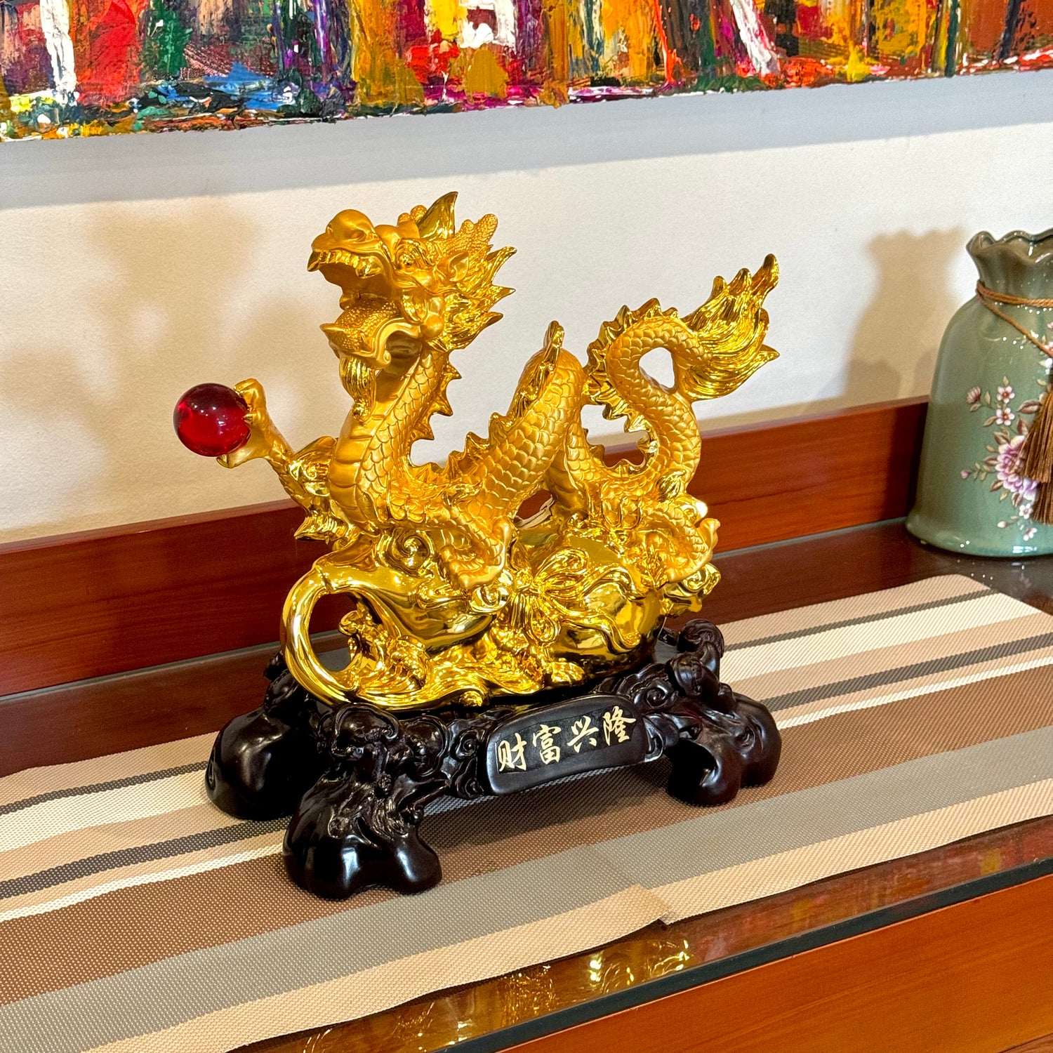 The Royal Dragon of Good Fortune 35cm - Feng Shui Chinese Lucky Items - Royal Dragon Decor