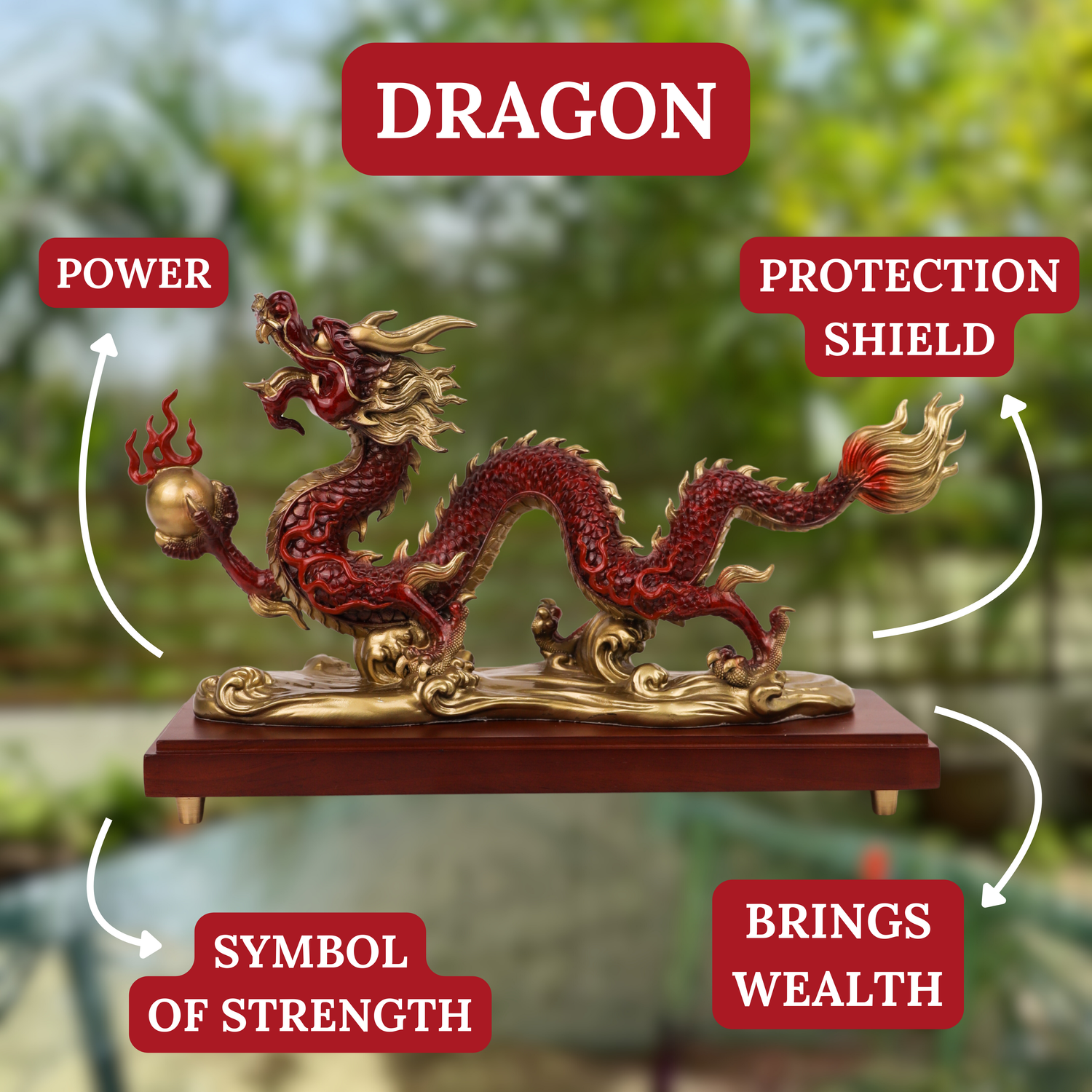 The King of the Skies - Crimson Dragon 40cm
