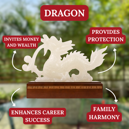 "Attract Power and Victory" - Jade Dragon 42cm