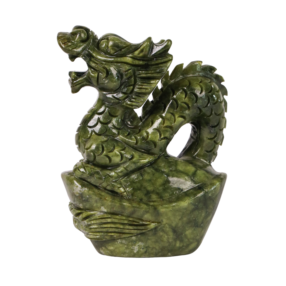 Jade Zodiac Dragon for Majestic Power 17cm