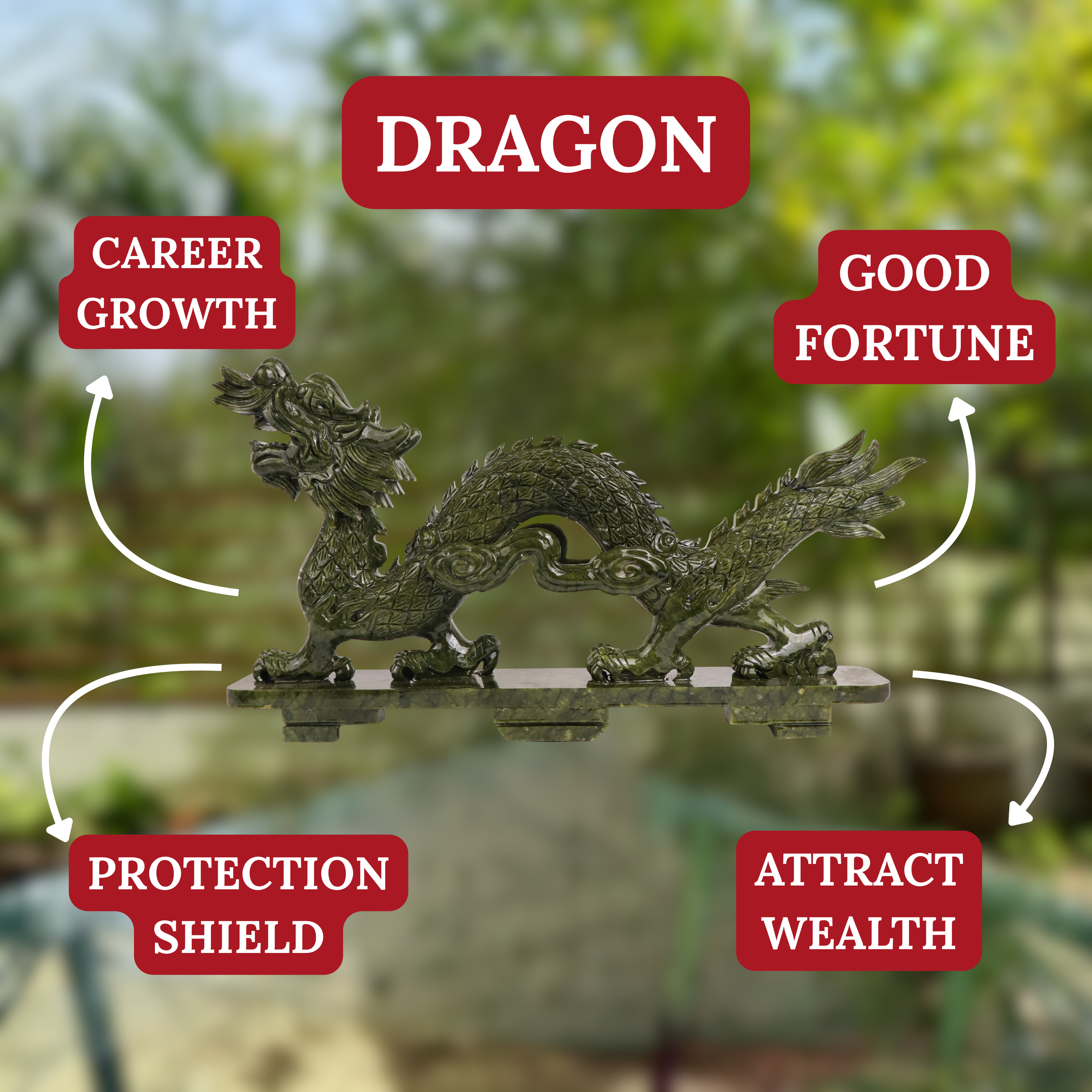 The Supreme Jade Dragon of Unlimited Power 60cm
