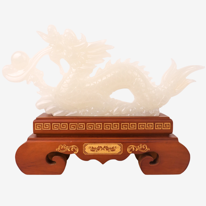 "Attract Power and Success" - Jade Dragon 42cm