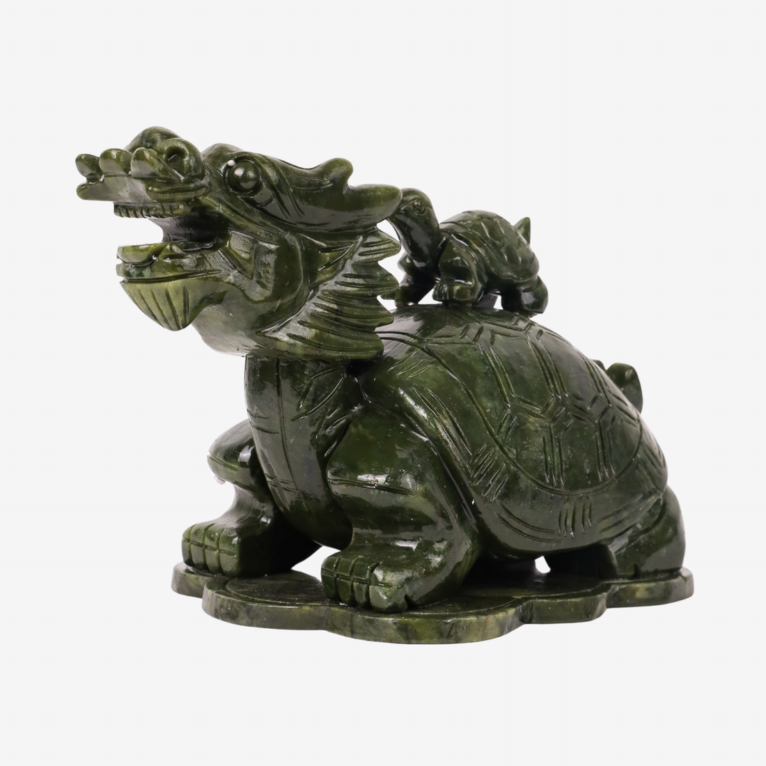 Jade Dragon Turtle of Generational Prosperity 25cm