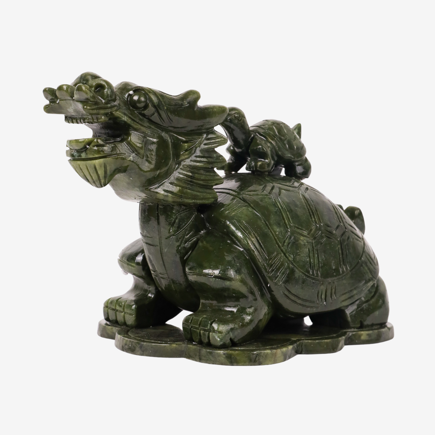Jade Dragon Turtle of Generational Prosperity 25cm