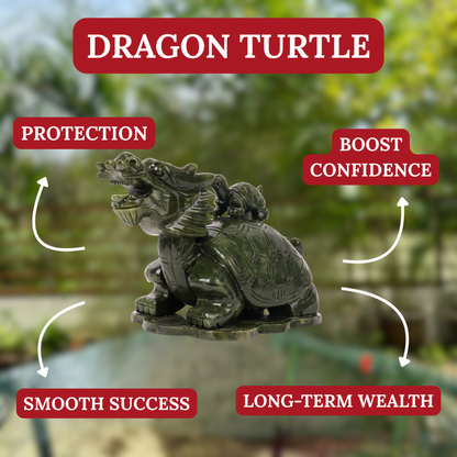 Jade Dragon Turtle of Generational Prosperity 25cm