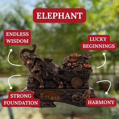 Treasure-Carrying Elephant of Fortune 44cm