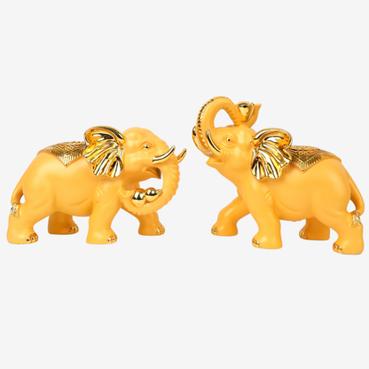 Loyal Golden Elephants of Protection 25cm