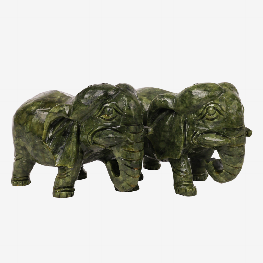 Mighty Protector Jade Elephants 23cm