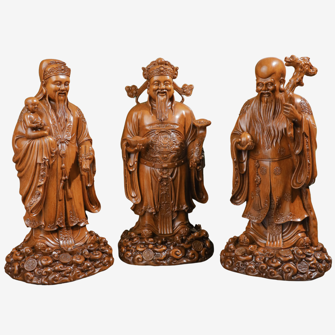 Ancient Fuk Luk Sau Set for Life Success 40cm