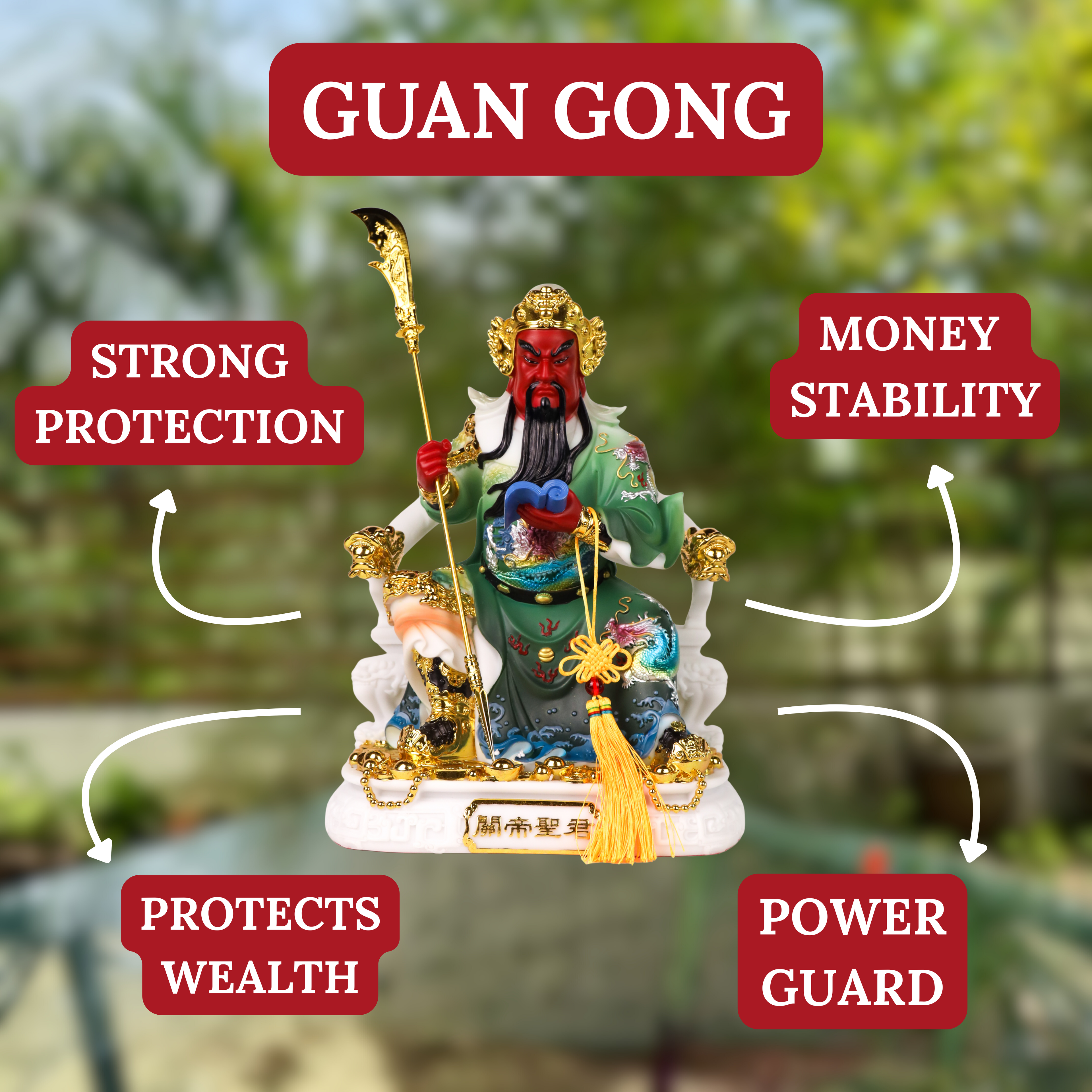 White Guardian Commander Guan Gong 41cm