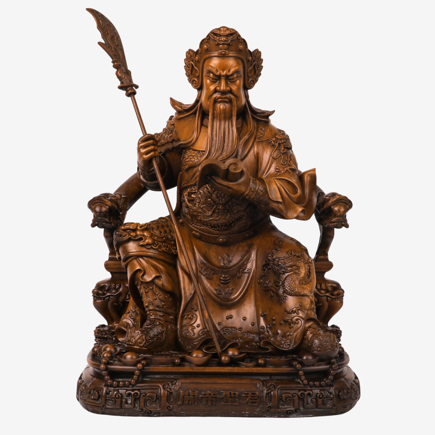 Seated Guan Gong of Wise Authority 46cm