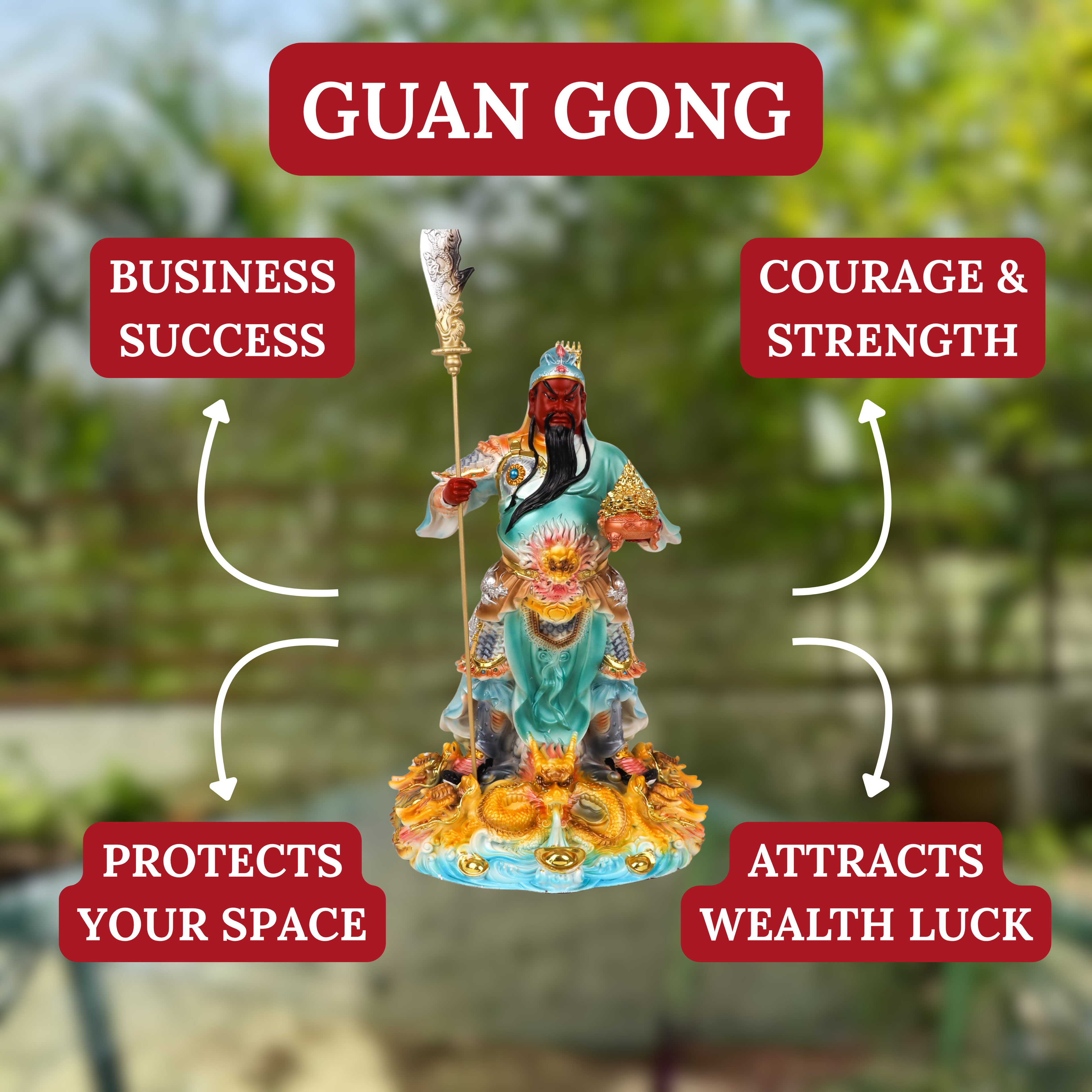 Power of the Ocean Azure Guan Gong 40cm