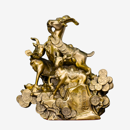 Three Goats of Care and Harmony 17cm