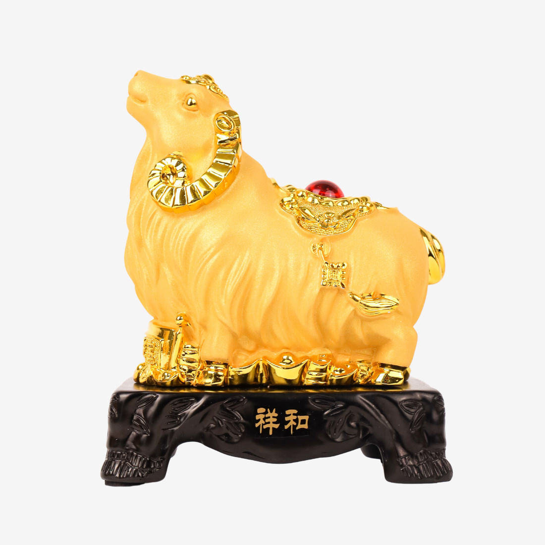 Golden Zodiac Goat of Stable Income 18cm