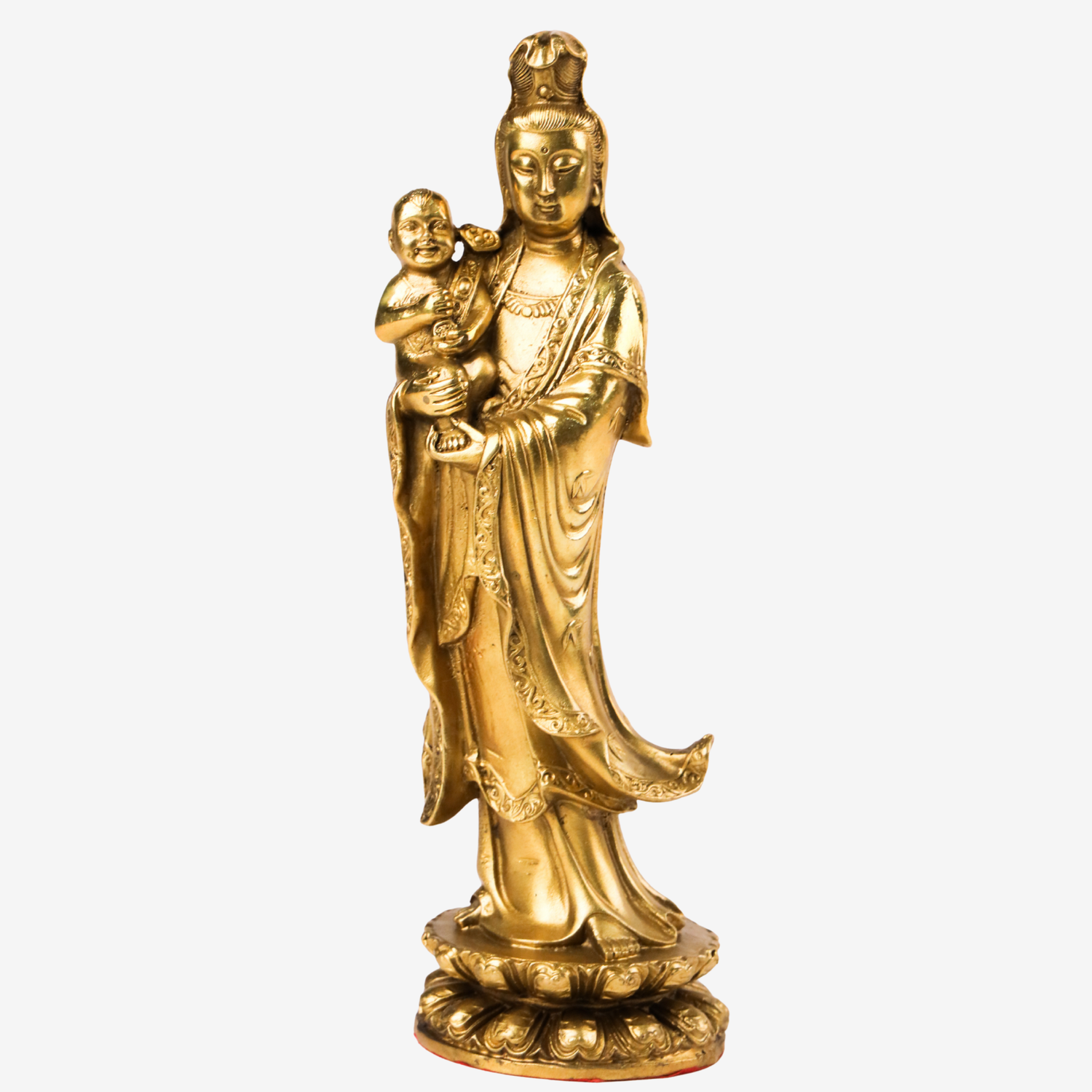 Merciful Guardian Brass Guan Yin 26cm