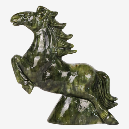 Jade Zodiac Horse for Determined Success 19cm