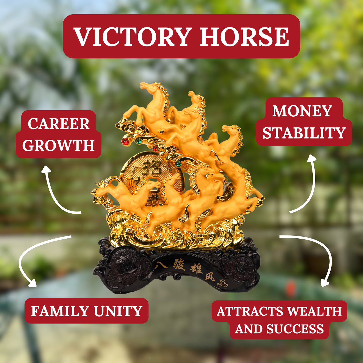 Rising Family of Horses in Pure Success 51cm
