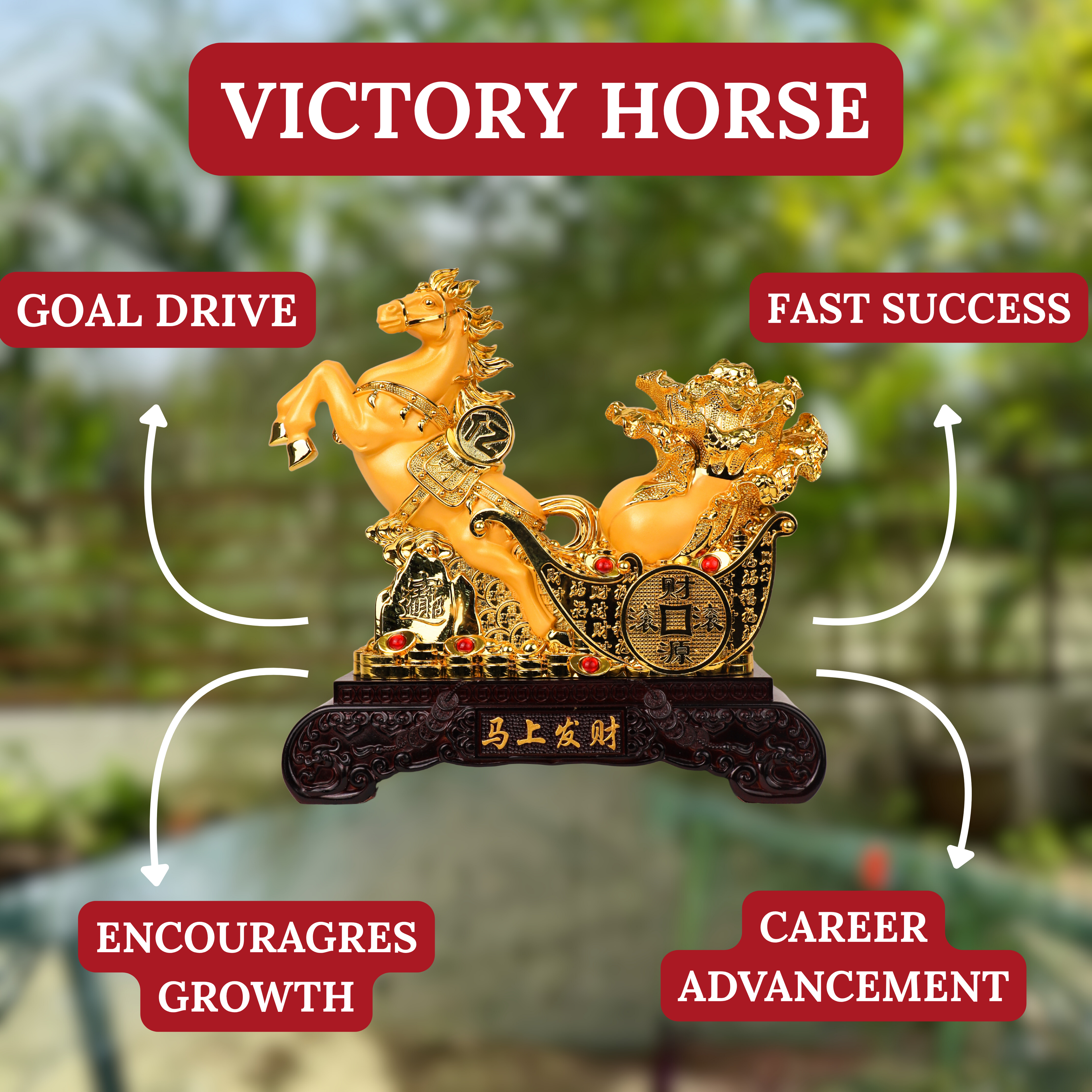 Wealth Harvester Victory Horse with Cabbage 46cm