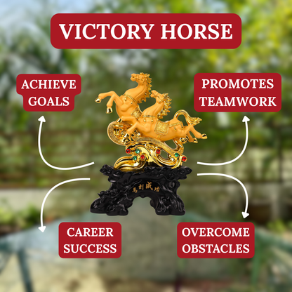 Partners in Victory Golden Horse Duo 38cm