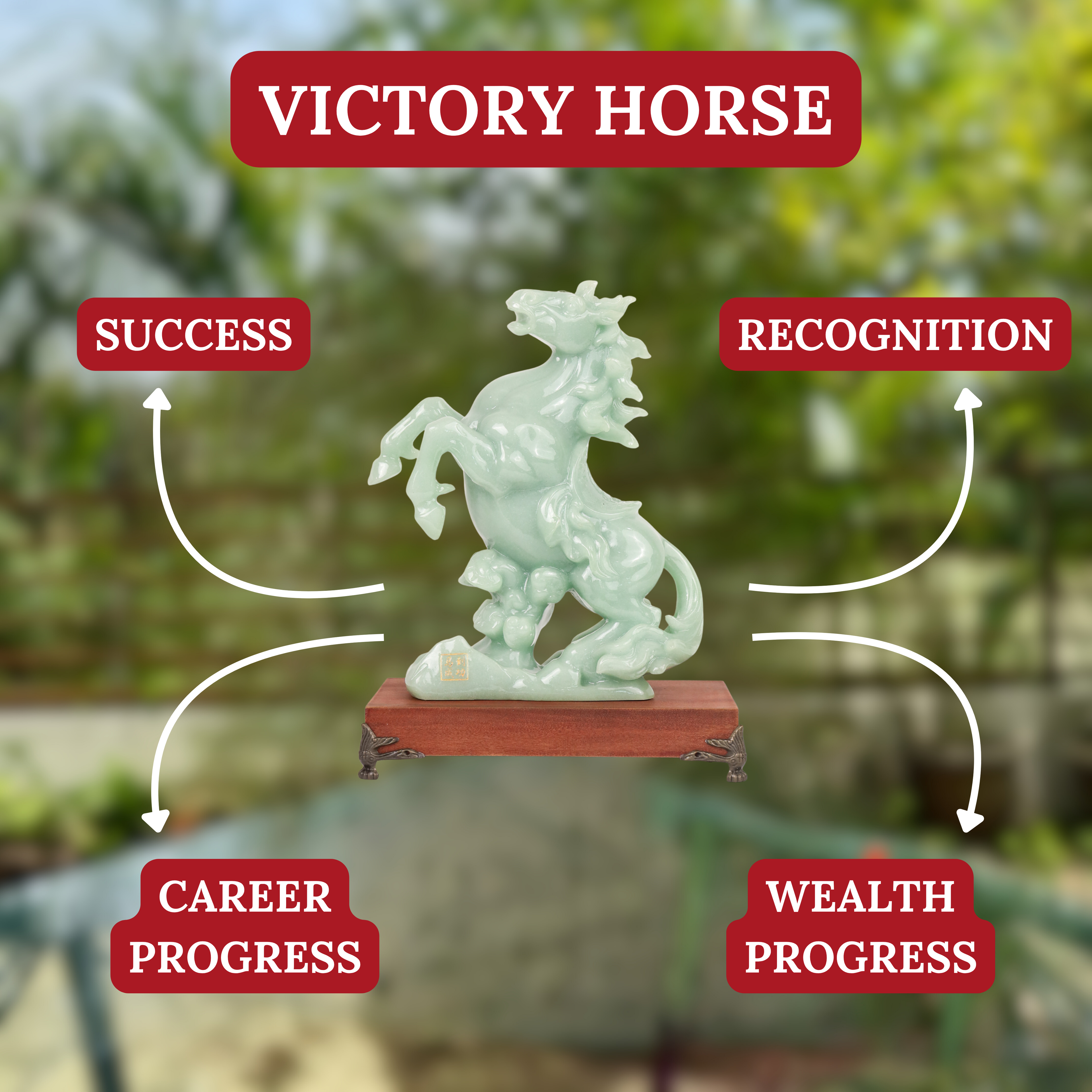 The Elevated Jade Horse of Success 36cm
