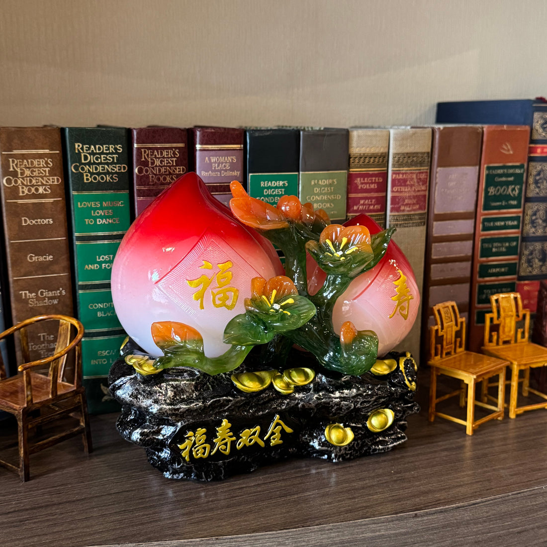 Red Peaches of Immortality 20cm Default Title - Feng Shui Charms - Royal Dragon Decor Philippines