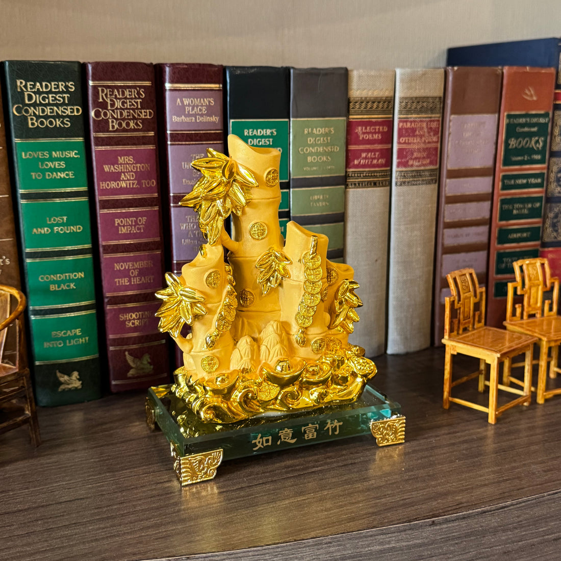 Mini Lucky Bamboo for Wealth Growth 16cm Default Title - Feng Shui Charms - Royal Dragon Decor Philippines