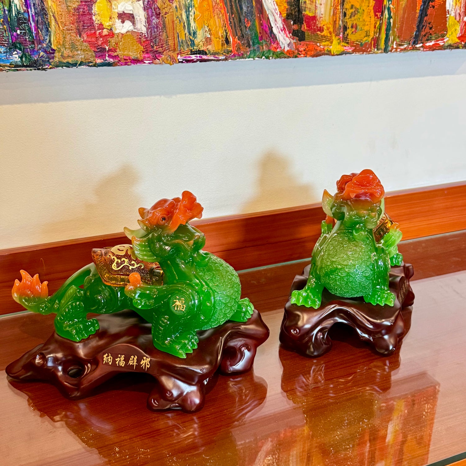 Imperial Guardians of Fortune Pi Yao Pair 30cm Default Title - Feng Shui Charms - Royal Dragon Decor Philippines