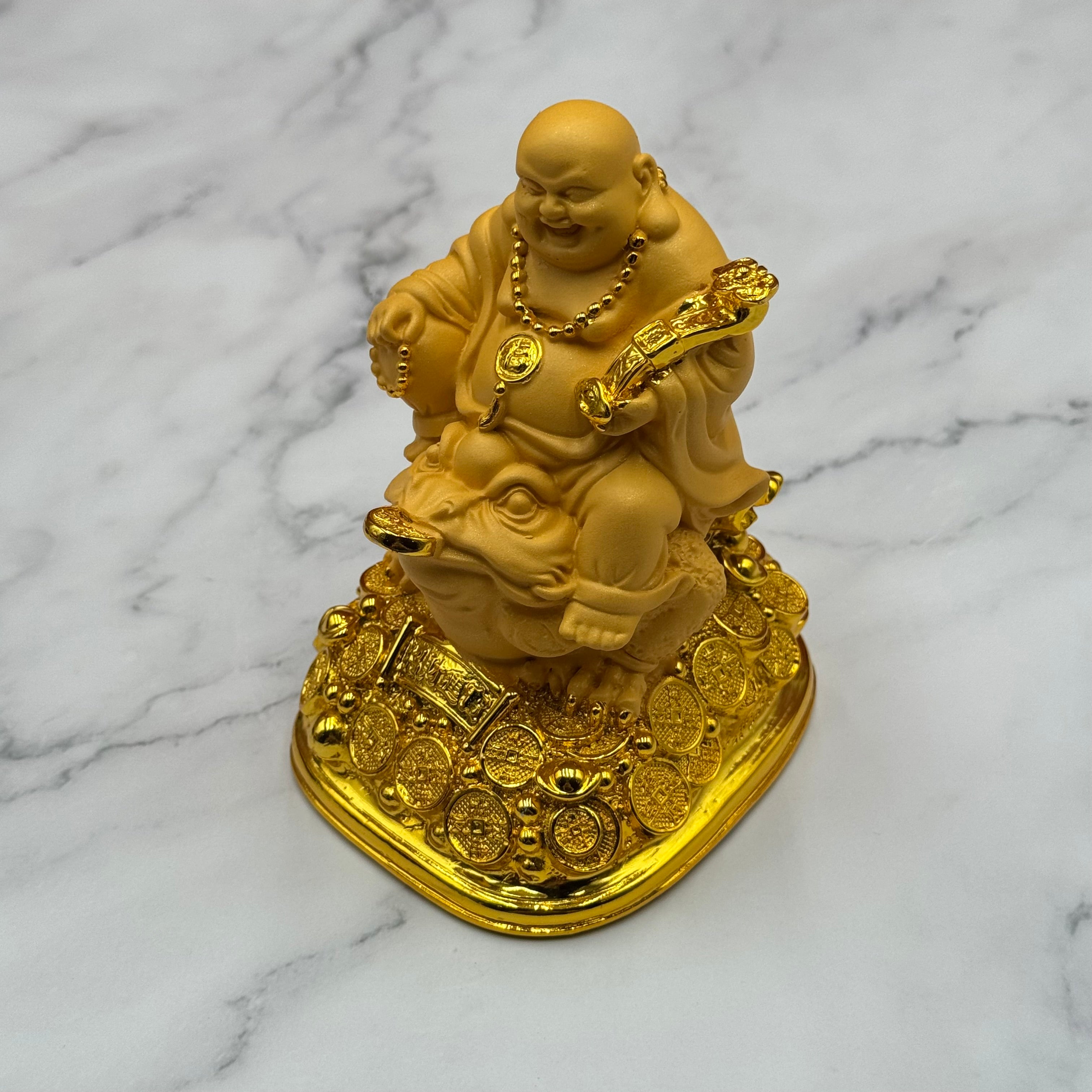Ride to Riches Buddha on Money Frog 13cm Default Title - Feng Shui Charms - Royal Dragon Decor Philippines