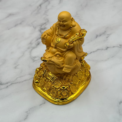 Ride to Riches Buddha on Money Frog 13cm Default Title - Feng Shui Charms - Royal Dragon Decor Philippines
