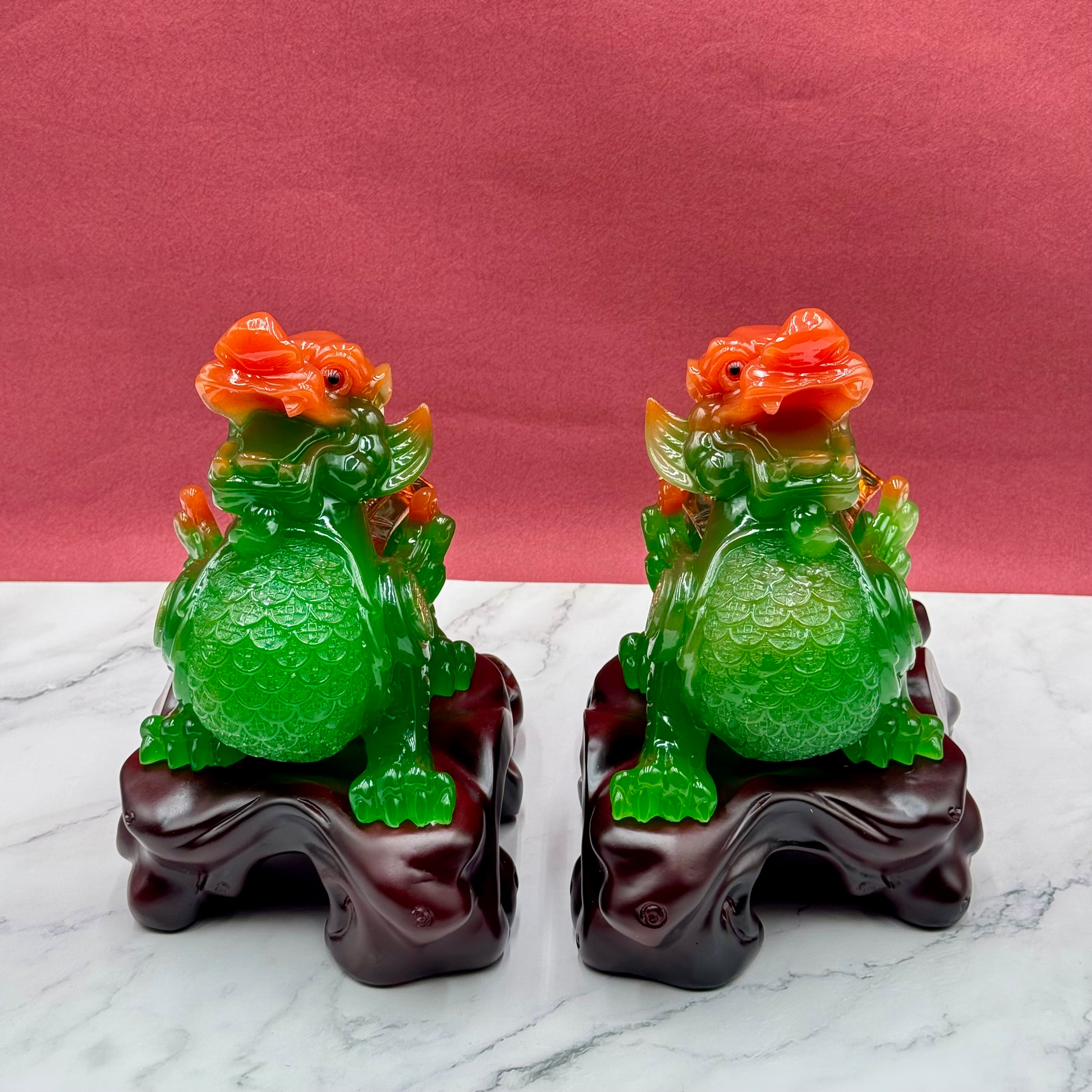 Imperial Guardians of Fortune Pi Yao Pair 30cm Default Title - Feng Shui Charms - Royal Dragon Decor Philippines