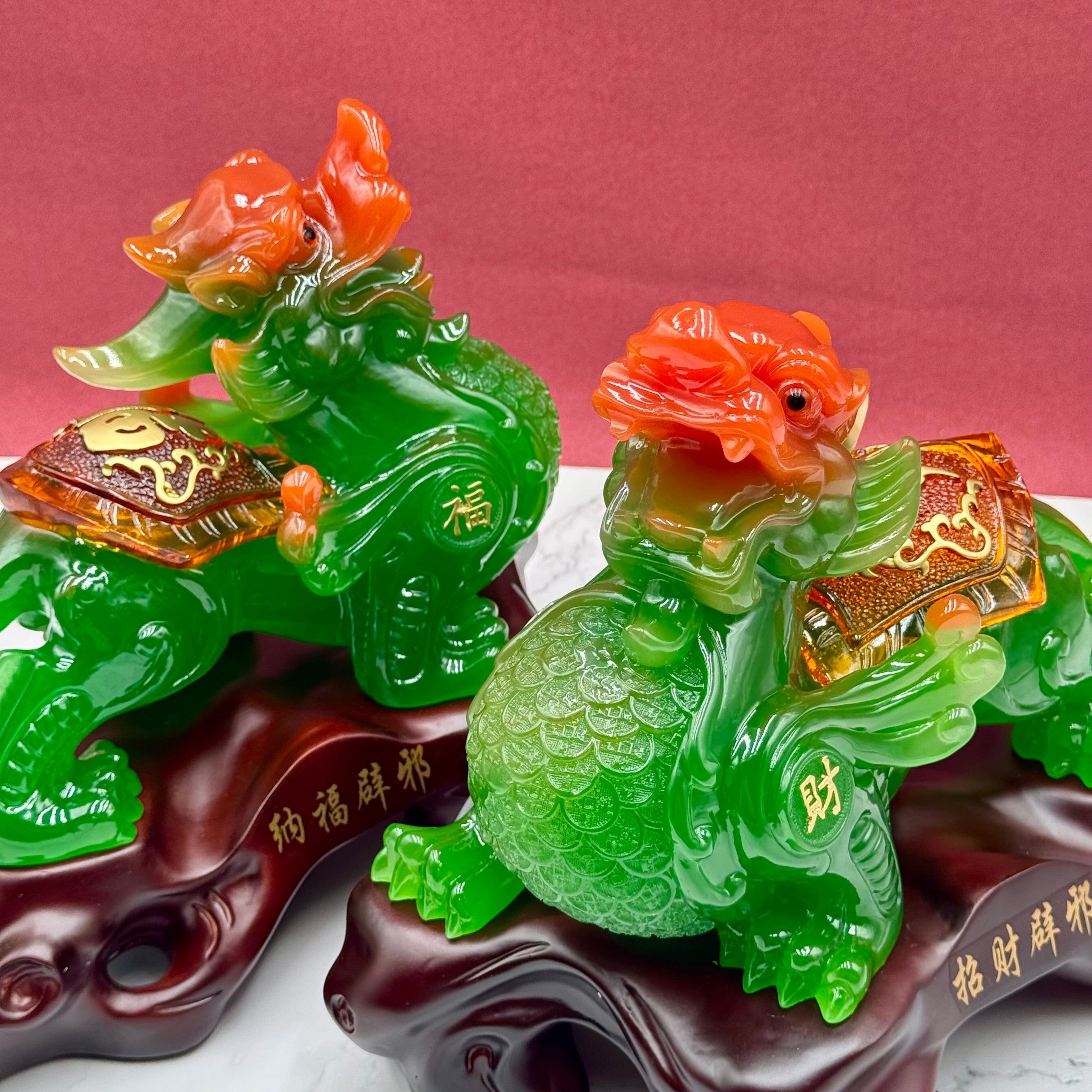 Imperial Guardians of Fortune Pi Yao Pair 30cm Default Title - Feng Shui Charms - Royal Dragon Decor Philippines