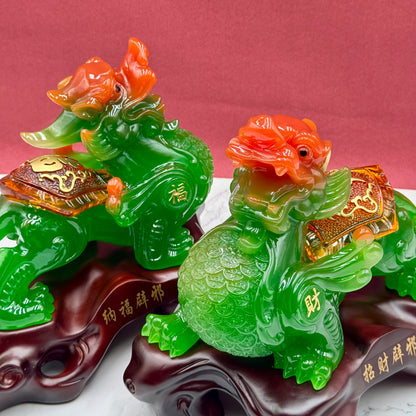 Imperial Guardians of Fortune Pi Yao Pair 30cm Default Title - Feng Shui Charms - Royal Dragon Decor Philippines