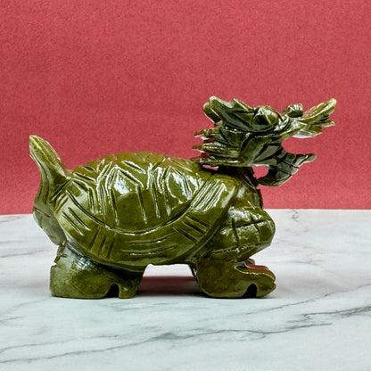 Strong &amp; Sweet Jade Dragon Turtle 12cm Default Title - Feng Shui Charms - Royal Dragon Decor Philippines