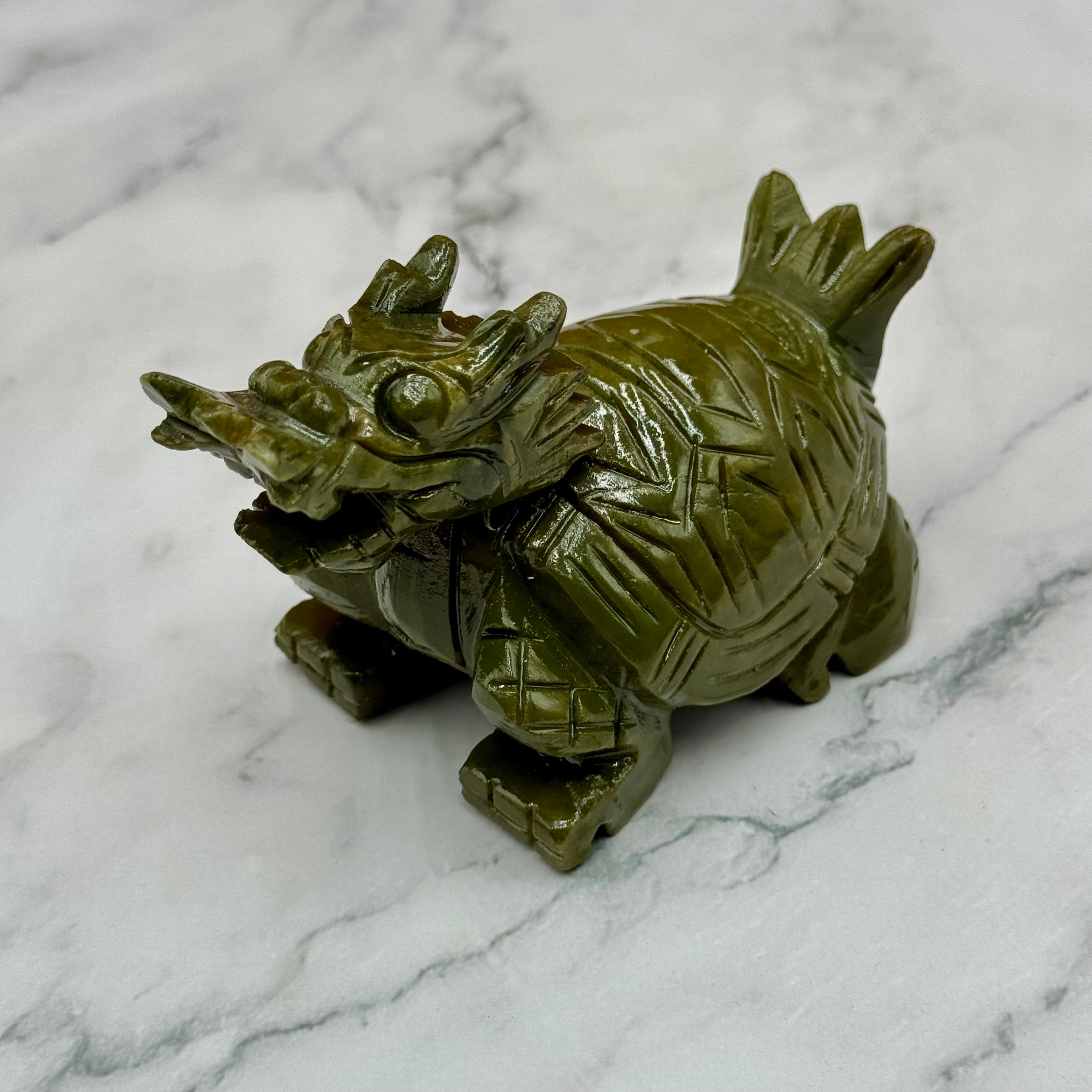 Strong &amp; Sweet Jade Dragon Turtle 12cm Default Title - Feng Shui Charms - Royal Dragon Decor Philippines
