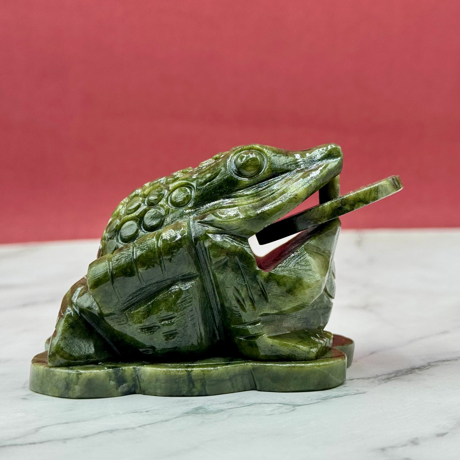Little Jade Money Frog for Big Gains 11cm