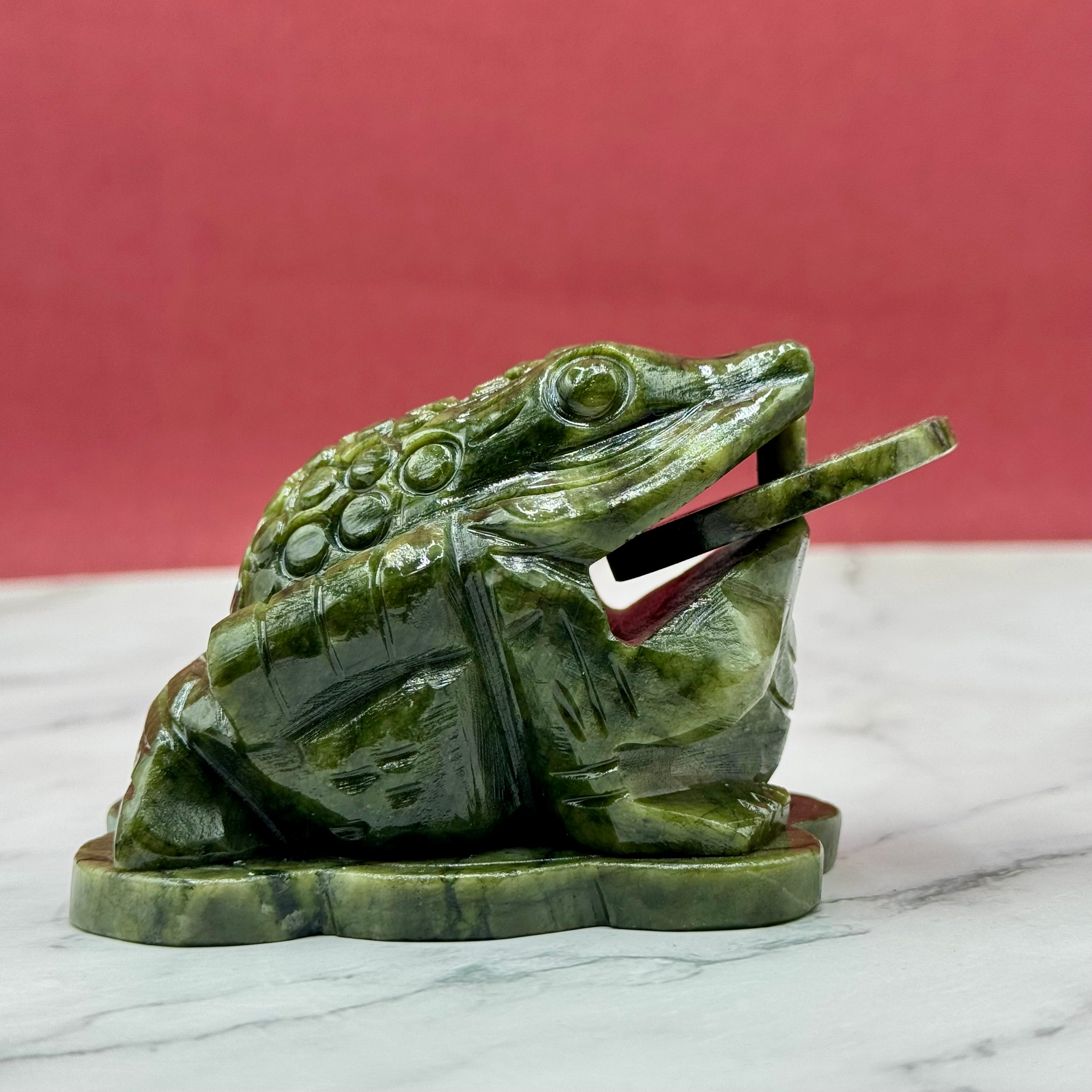 Little Jade Money Frog for Big Gains 11cm