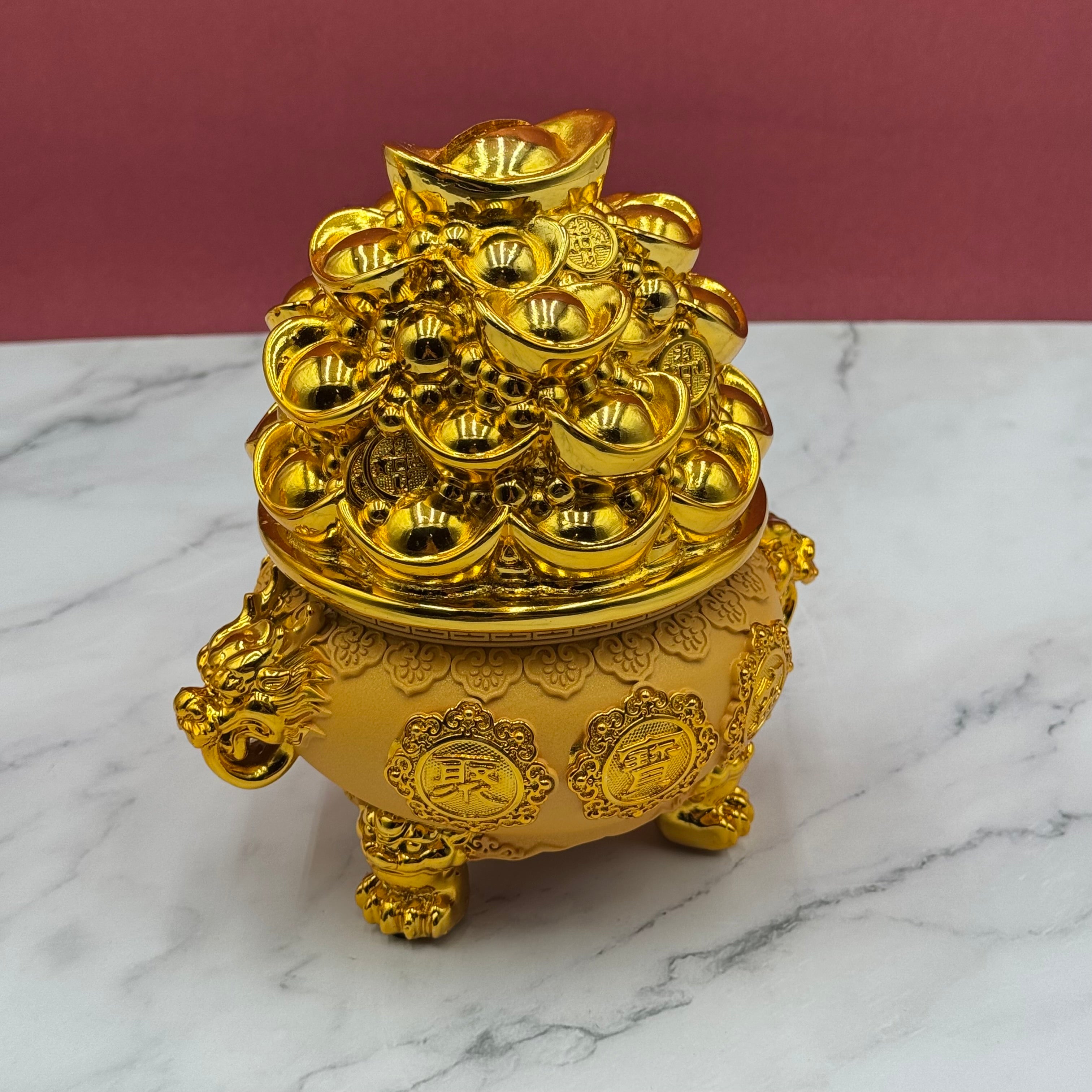 Magnet of Money Gold Wealth Pot 17cm