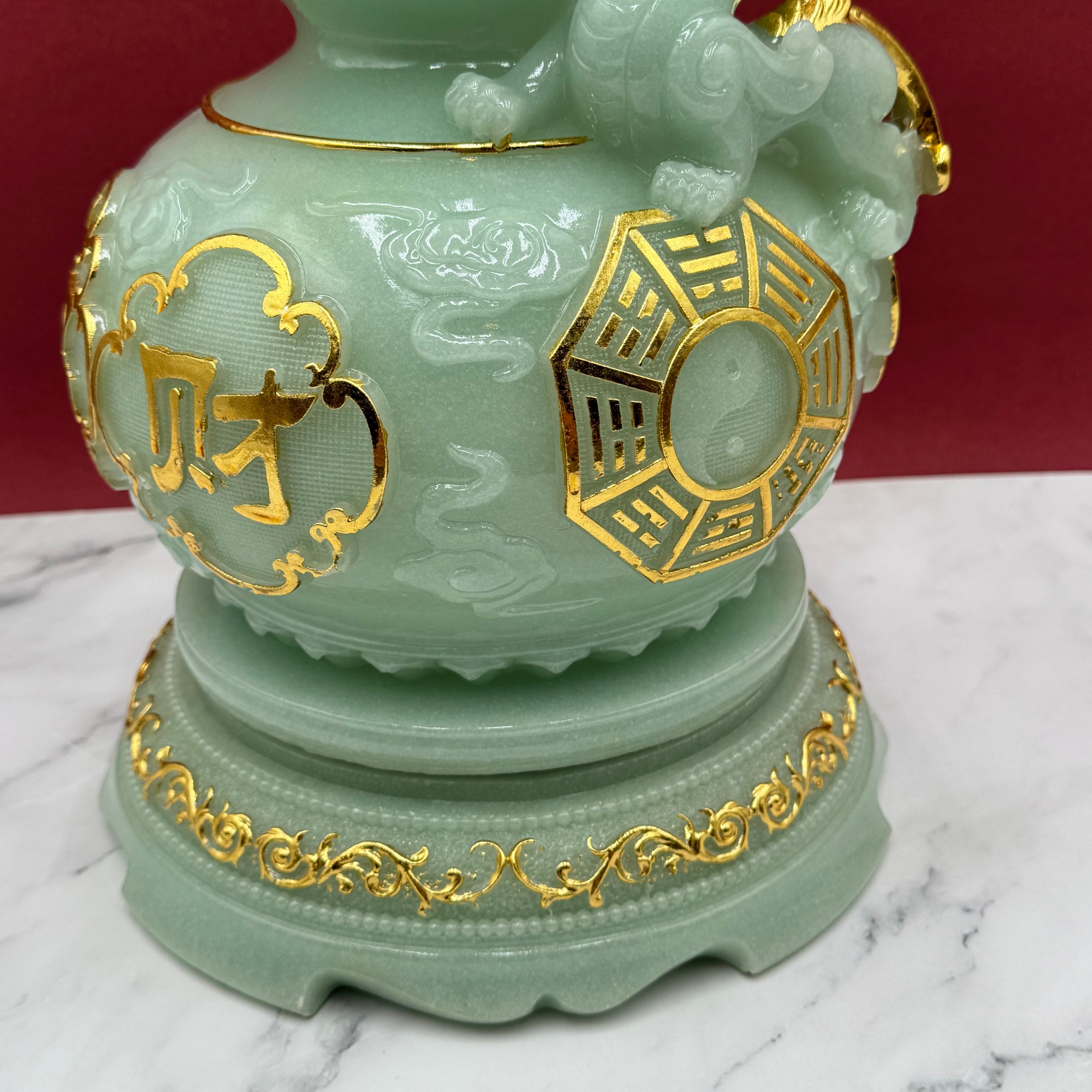 Heavenly Blessing for Health Jade Wu Lou 45cm Default Title - Feng Shui Charms - Royal Dragon Decor Philippines
