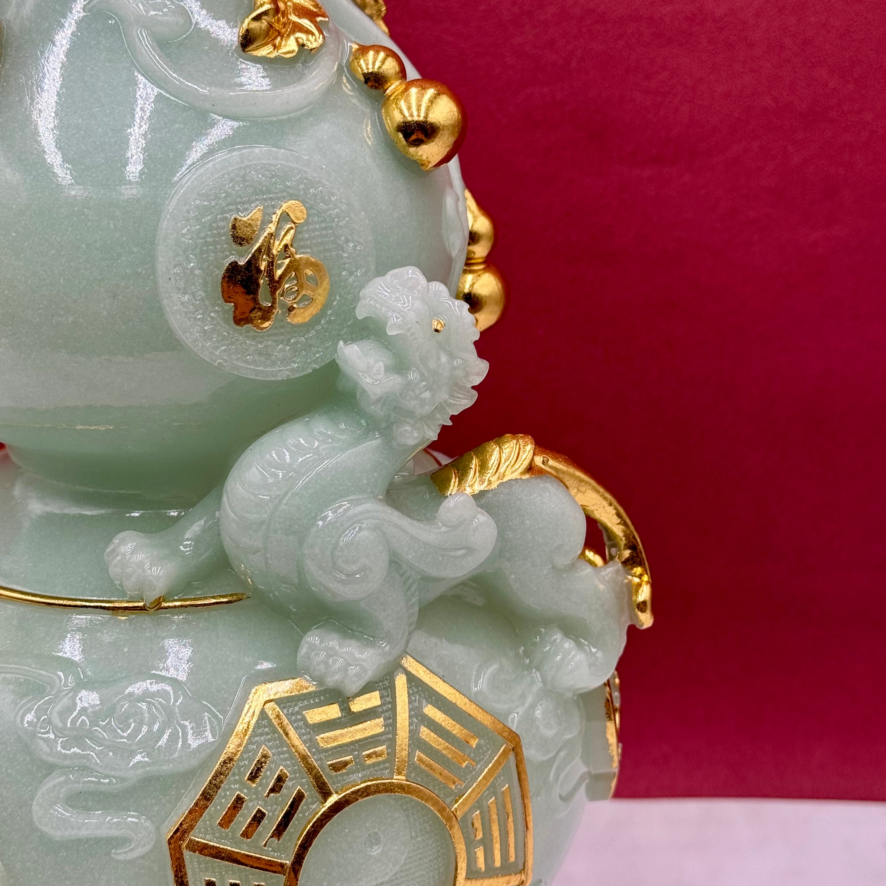 Heavenly Blessing for Health Jade Wu Lou 45cm Default Title - Feng Shui Charms - Royal Dragon Decor Philippines