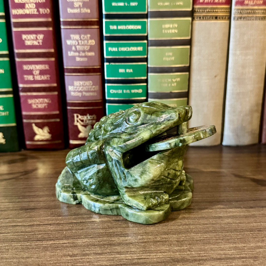 Little Jade Money Frog for Big Gains 11cm Default Title - Feng Shui Charms - Royal Dragon Decor Philippines