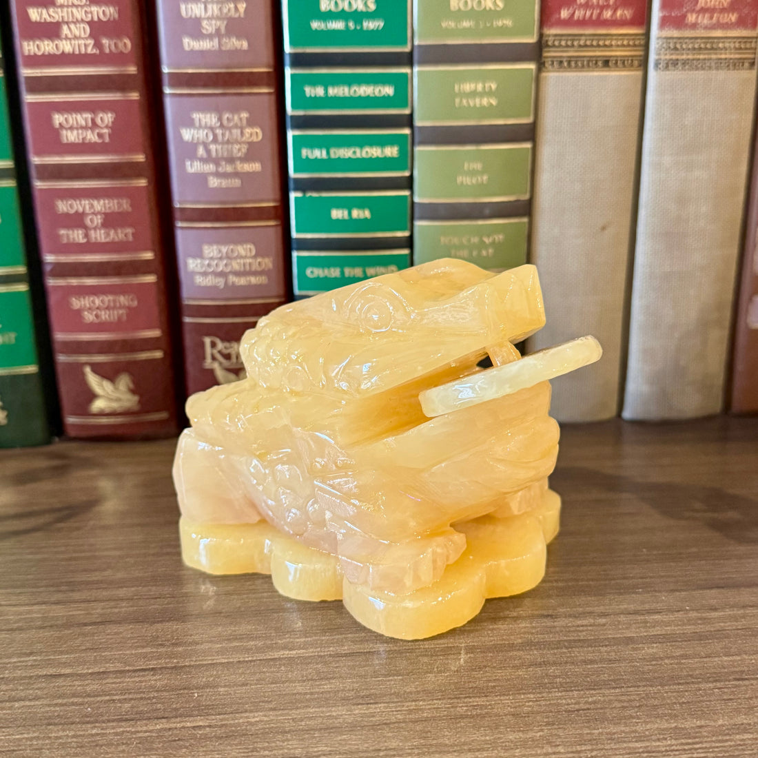 Little Topaz Money Frog for Smooth Gains 11cm Default Title - Feng Shui Charms - Royal Dragon Decor Philippines