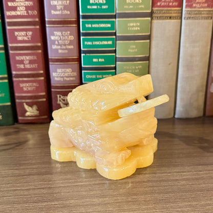 Little Topaz Money Frog for Smooth Gains 11cm Default Title - Feng Shui Charms - Royal Dragon Decor Philippines