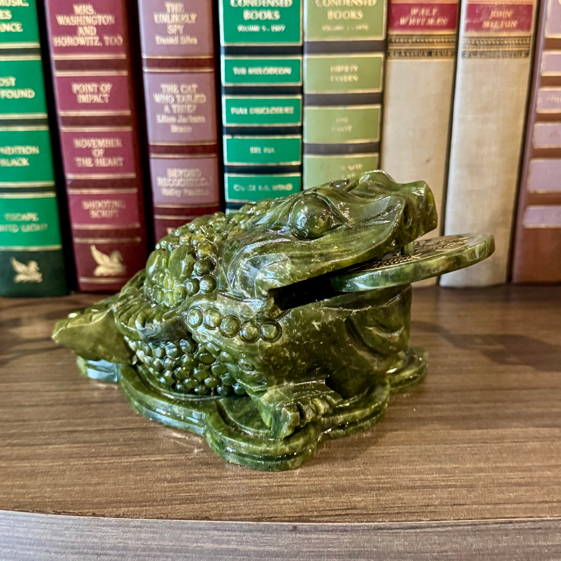 Emerald Jade Money Frog of Huge Fortune 16cm Default Title - Feng Shui Charms - Royal Dragon Decor Philippines